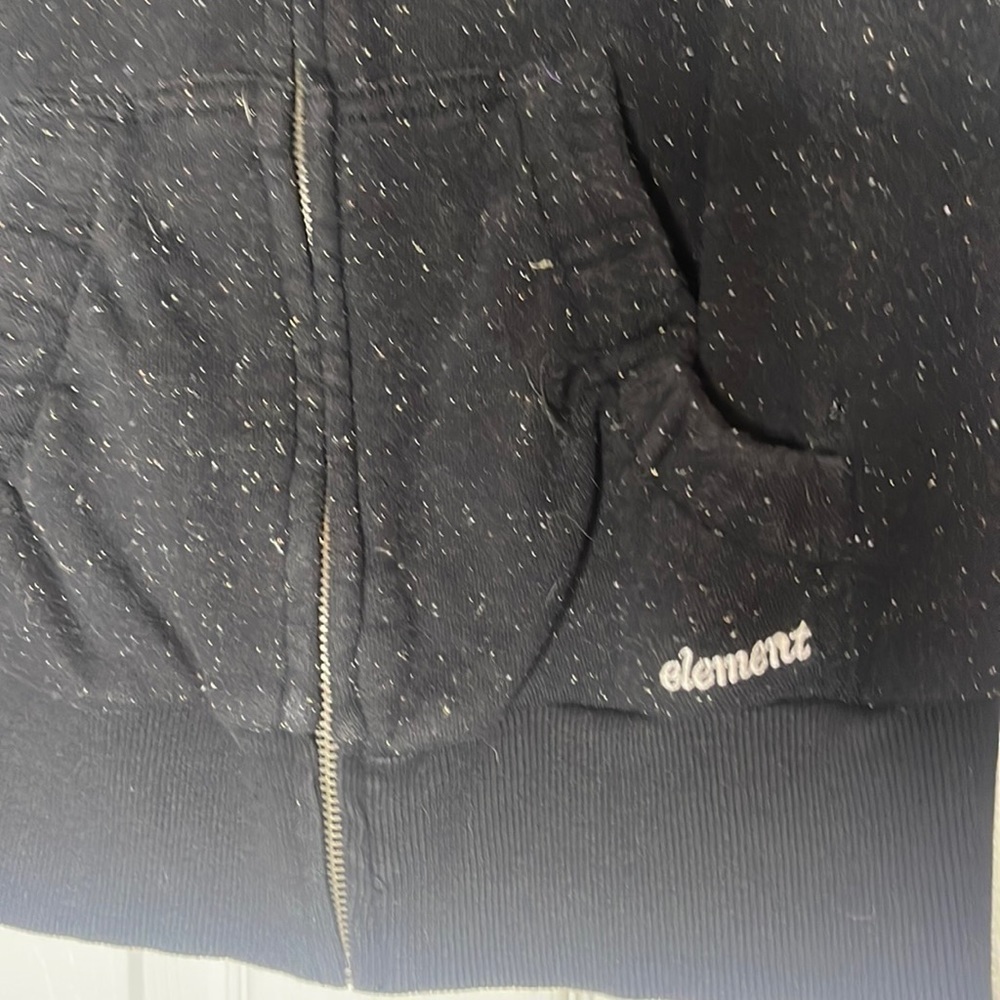 Element Vintage Y2K Zip Up Speckled Hoodie Size Large - Picture 3 of 7